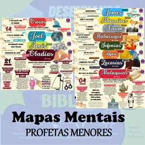 Imagem de capa para o Ebook MAPAS MENTAIS BÍBLICOS - PROFETAS MENORES