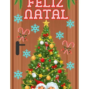Imagem de capa para o Ebook 🎄Painel Porta Natal -  Papai Noel e Mamãe Noel