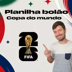 Imagem de capa para o Curso online Planilha bolão copa do mundo 2026 - Excel 80 20