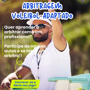 Imagem de capa para o Ebook Curso base para arbitragem de voleibol adaptado