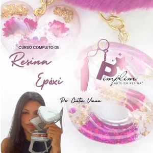Imagem de capa para o Curso online CURSO COMPLETO DE ARTESANATO EM RESINA EPÓXI 