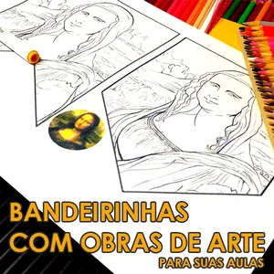 Imagem de capa para o Ebook Bandeirinhas para Festa Junina com OBRAS DE ARTE