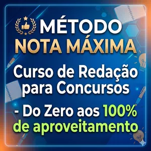 Imagem do curso Método Nota Máxima: Curso de Redação para Concursos Do Zero aos 100% de aproveitamento