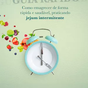 Imagem de capa para o Ebook Guia Prático - Emagrecer com Jejum