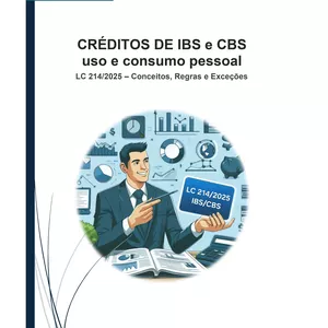 Imagem de capa para o Ebook CRÉDITOS DE IBS & CBS - uso e consumo pessoal