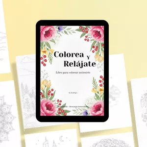 Imagen de portada para Ebook Colorea y Relájate – Libro para colorear imprimible