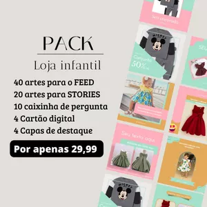 Imagem de PACK PARA LOJA INFANTIL  criado por Jaqueline Gaspar  na hotmart