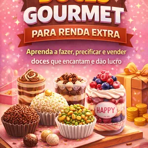 Imagem de capa para o Ebook Doces Gourmet - Para renda extra