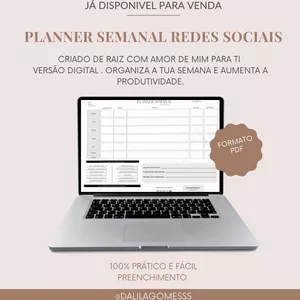 Imagem de capa para o Ebook Planner Semanal - Social Media - Instagram