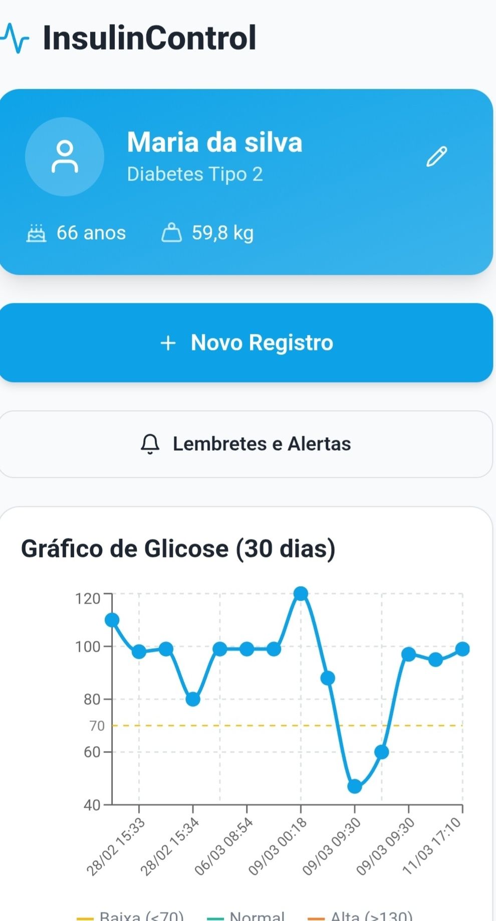 InsulinControl – Controle Inteligente de Glicose — imagem 2