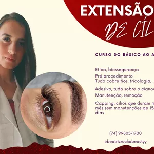 Imagem de capa para o Curso online Curso de EXTENSÃO DE CILIOS do básico ao avançado