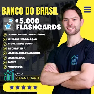 Imagem de capa para o Curso online Flashcards Banco do Brasil (com Renan Duarte)