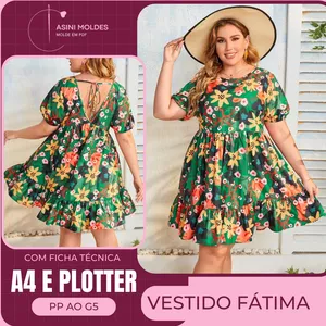 Imagem de capa para o Curso online VESTIDO FÁTIMA - Molde em PDF