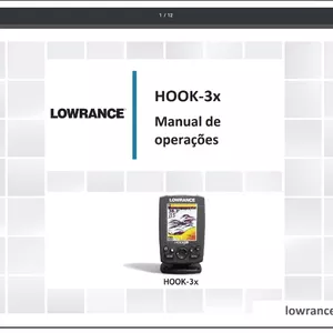 Imagem de capa para o Ebook Manual Em Português Do Sonar Lowrance Hook-3x