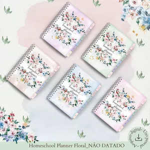 Imagem de capa para o Ebook Homeschool Planner Floral_NÃO DATADO