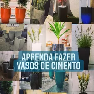 APRENDA FABRICAR VASOS DE CIMENTO - MONTE SUA FABRICA