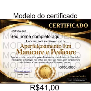 Imagem do curso CERTIFICADO APERFEIÇOAMENTO EM MANICURE E PEDICURE