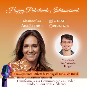 Imagem de capa para o Evento presencial Curso Happy Palestrante Internacional