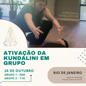 Imagem de capa para o Evento presencial 26/10 - Rio de Janeiro - Ativação Kundalini em Grupo com Vivi Chalhoub