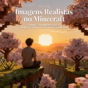 Imagem de capa para o Ebook Voxel Realismo O Método para Criar Imagens Reais no Minecraft com IA