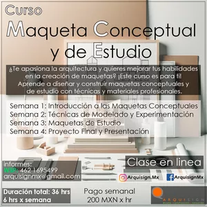 Imagen de portada para Curso online Maquetas Conceptuales y de Estudio