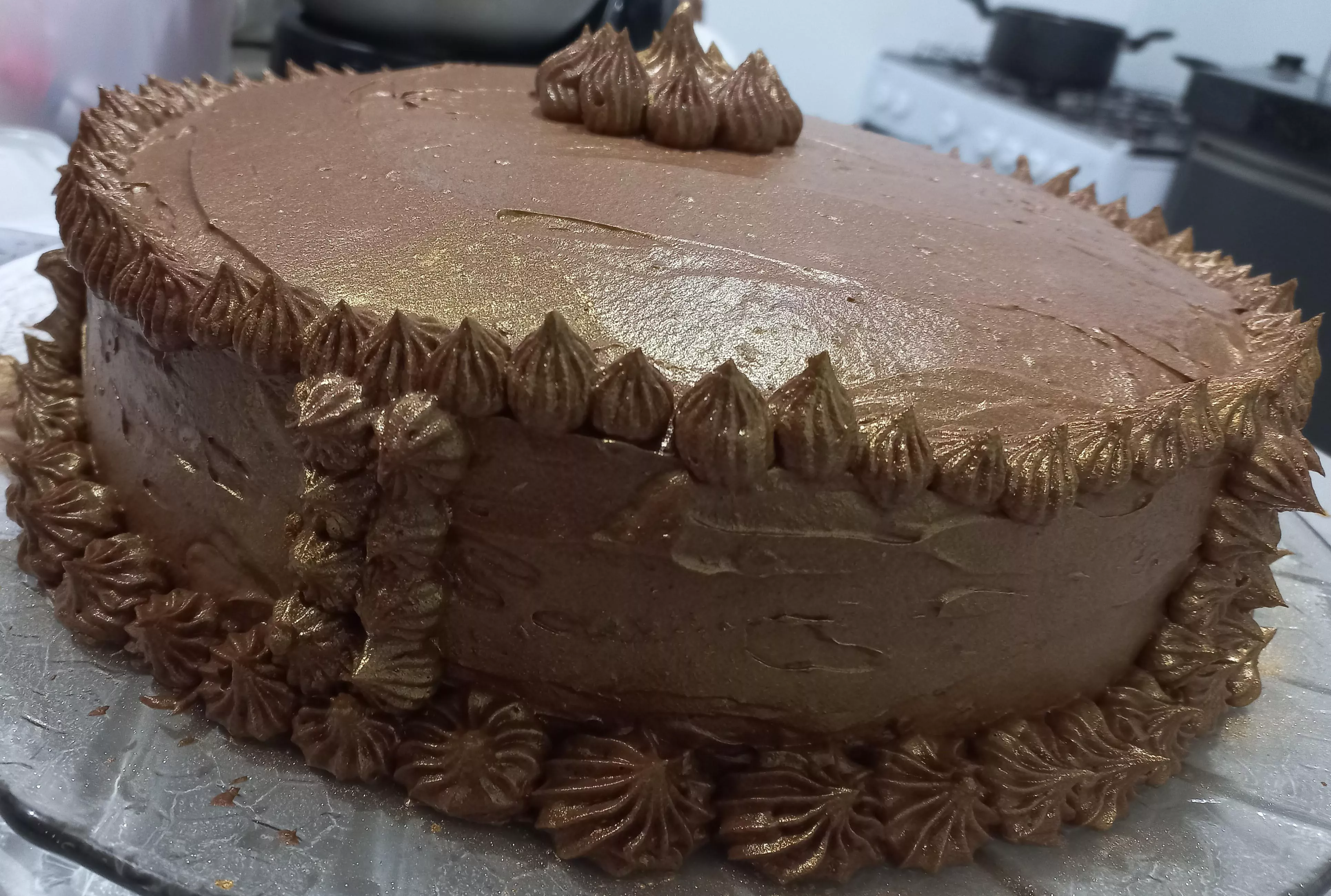 Bolo de Chocolate com ganache