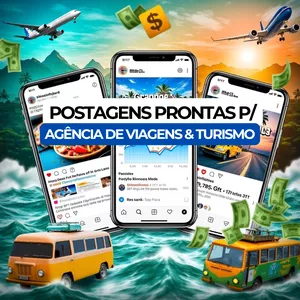Imagem de capa para o Ebook Artes Prontas para Agência de Viagens e Turismo
