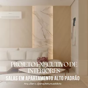 Imagem de capa para o Ebook PROJETO EXECUTIVO DE INTERIORES: SALAS ALTO PADRÃO