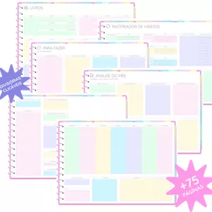 Imagem de capa para o Ebook FlexPlanner digital mensal (não datado)
