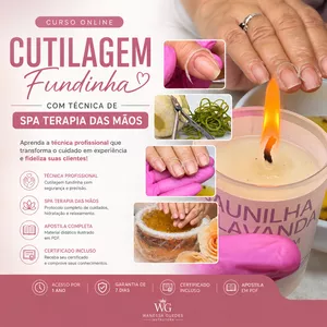 CURSO CUTILAGEM DAS UNHAS DAS MÃ OS E SPA TERAPIA