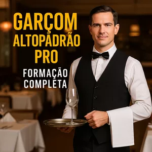 Imagem de Garçom AltoPadrão Pro – Formação Completa  criado por Curso Completo Com Certificado na hotmart