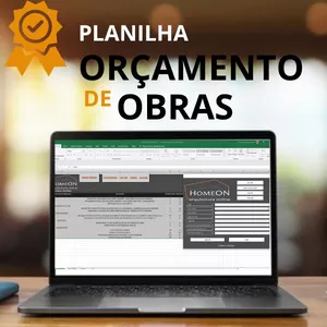 Imagem de capa para o Ebook Planilha de Orçamento de Obras - AUTOMÁTICA