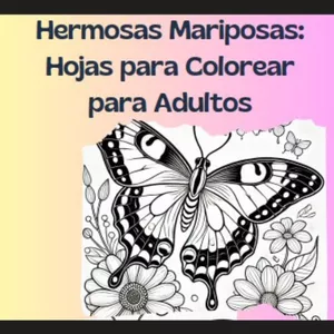 Imagen de portada para Ebook Hermosas Mariposas:  Hojas para Colorear  para Adultos