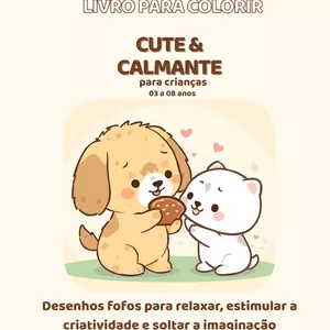 Imagem de capa para o Ebook Livro para Colorir Cute &amp; Calmante
