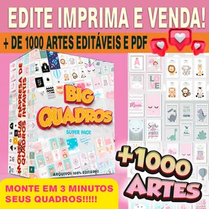 Imagem de capa para o Curso online Super Pack -  BIG Quadros infantis 100% Editáveis