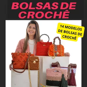 Imagem de capa para o Curso online 14 BOLSAS DE CROCHÊ DE LUXO - Curso Bolsas em Crochê