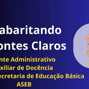 Imagem do curso Gabaritando Montes Claros -  Agente Administrativo - Auxiliar de Docência - Auxiliar de Secretaria de Educação Básica – ASEB