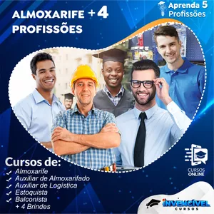 Imagem do curso ALMOXARIFE + 4 PROFISSÕES + 15 BRINDES