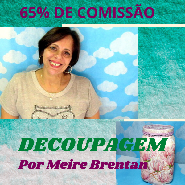 Imagem de Técnica de Decoupage em Vidro criado por Weslen Torres na hotmart