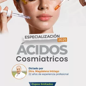Imagen de portada para Curso online ESPECIALIZACIÓN EN ÁCIDOS COSMIÁTRICOS 2025