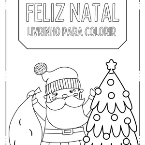 Imagem de capa para o Ebook FELIZ NATAL - LIVRINHO PARA COLORIR