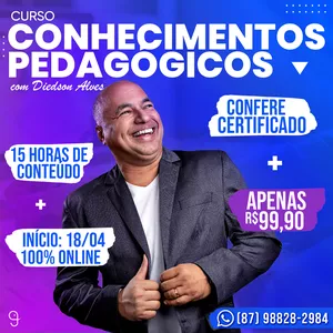 Imagem de capa para o Ebook CURSO CONHECIMENTOS PEDAGÓGICOS com Prof. Diedson Alves | GIGANTES
