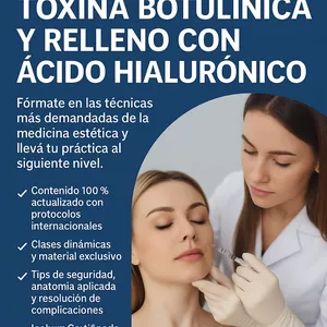 Imagen de portada para Curso online Curso avanzado sobre toxina botulinica y acido hialuronico