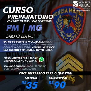 Imagem de capa para o Curso online Concurso Polícia Militar Minas Gerais - MG