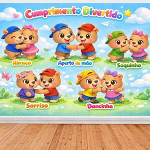 Imagem de capa para o Ebook 🐾💛 MURAL CUMPRIMENTO CAPIVARA 💛🐾