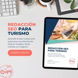 Imagem de capa para o Ebook Redacción SEO para turismo: cómo posicionar tus artículos de blog en Google 