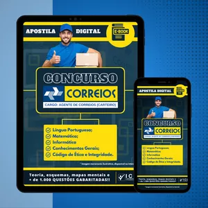 Imagem de capa para o Ebook Apostila Digital - Agente de Correios (Carteiro)