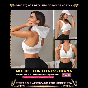 Imagem de capa para o Curso online [Molde em PDF] - Top Fitness Diana.