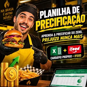 Imagem do curso PLANILHA PRECIFICAÇÃO COMPLETA - RESTAURANTE 
