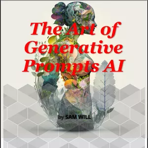 Cover image for Ebook The Art of Generative Prompts AI - Library - Illustrated Guide - MidJourney, DALL-E and More.